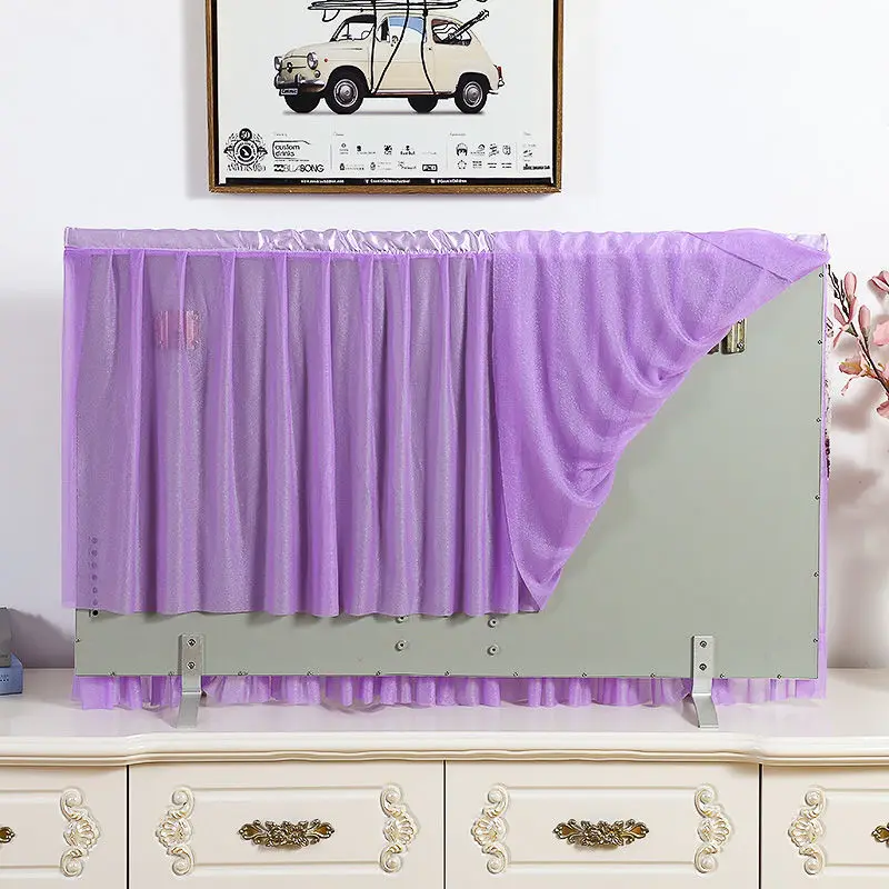 LCD TV Covers Lace Hanging Vertical Dust Flat Curved Surface Monitor Protection Modern Living Room Decoration