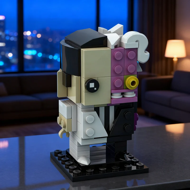 123pcs MOC Two Face Brickheadz Model Building Blocks Construction Christmas Gifts Toy Creative DIY Idea Kids Toys Architecture