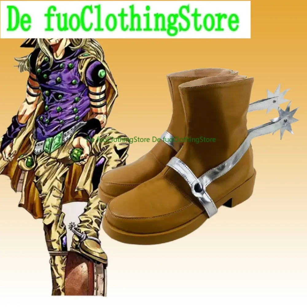 DefuoClothing Adventure Gyro Zeppeli, zapatos de Cosplay, juegos de Anime, disfraces de Halloween, accesorios de fiesta, zapatos