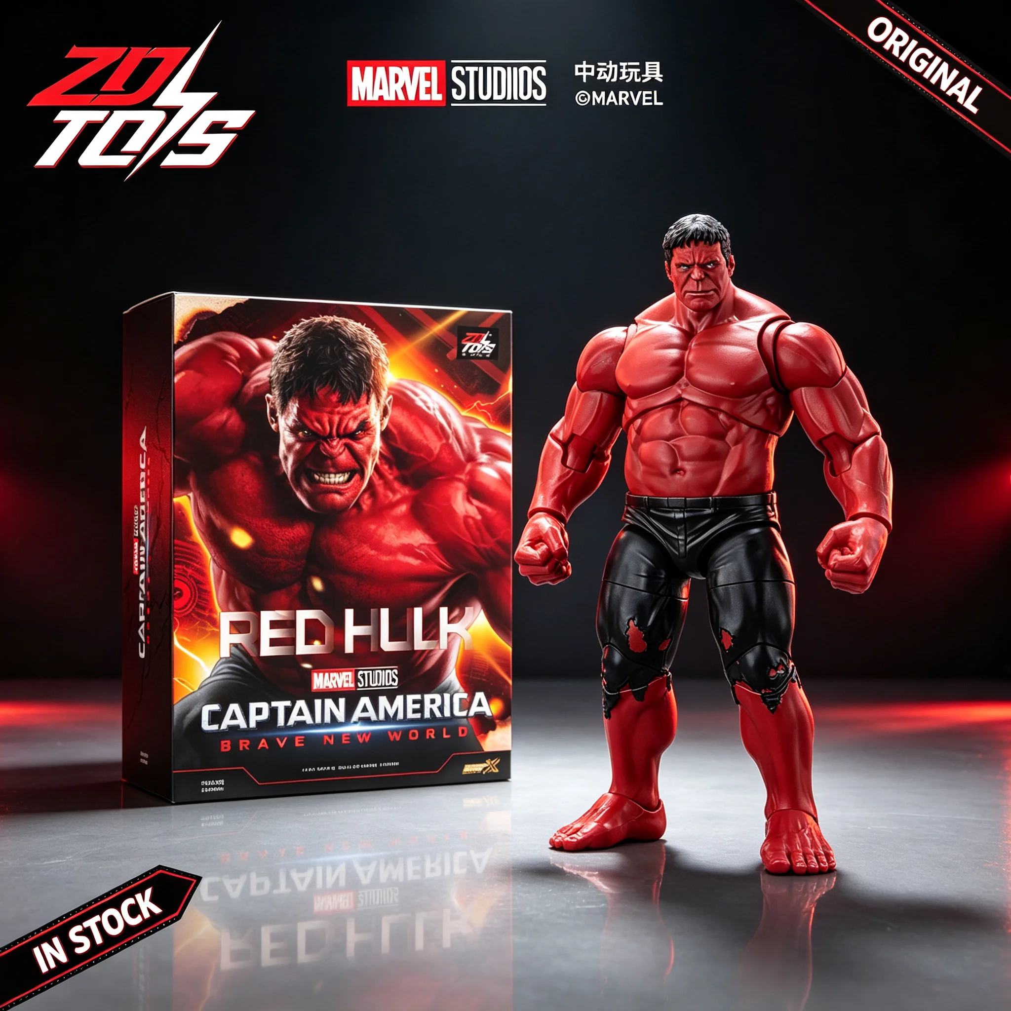 Figura de acción del Hulk rojo de Zd Toys, escala 1/12, con articulaciones móviles, Capitán América, Mundo Nuevo, modelo coleccionable, regalo.