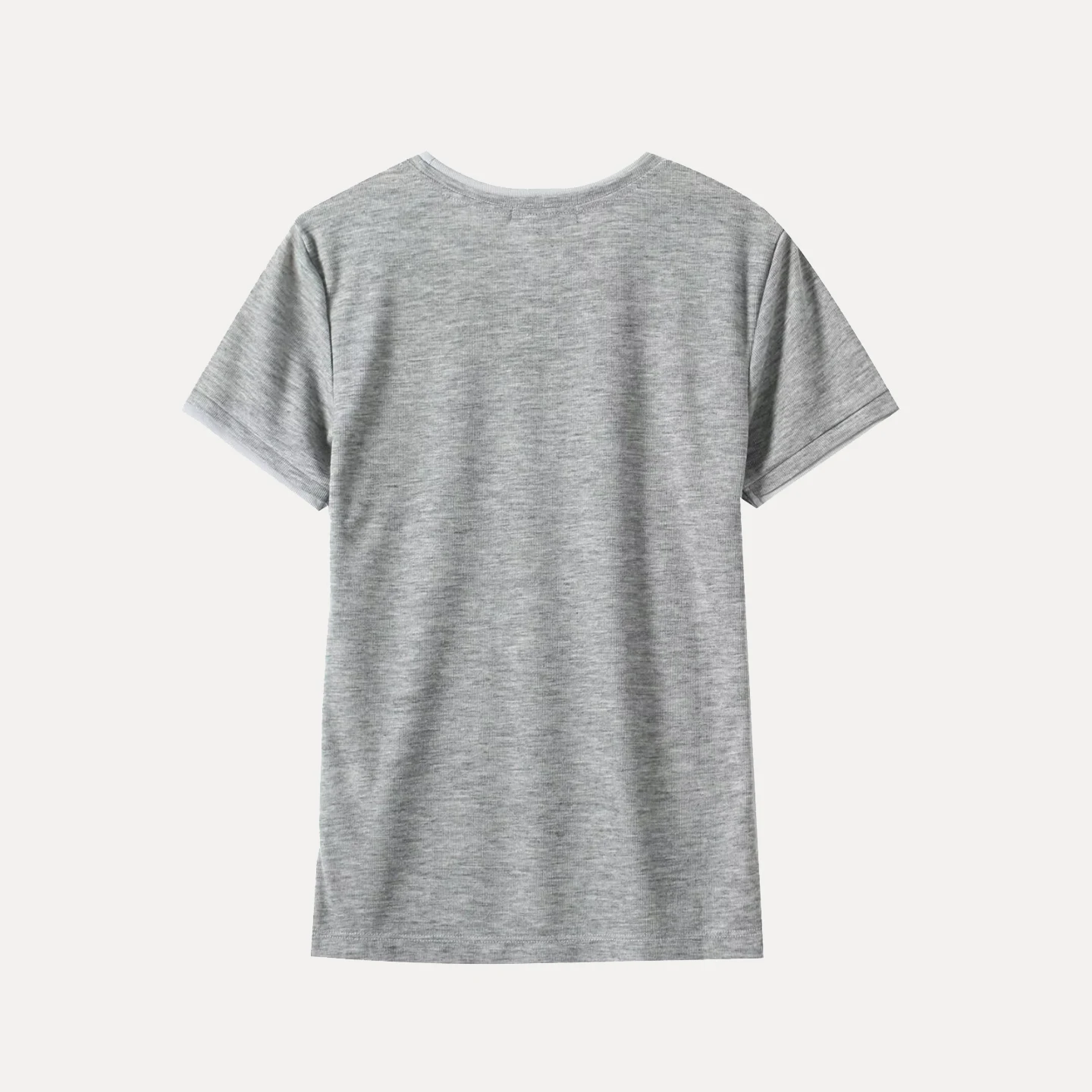 シンプルなスタイルの女性の半袖 T シャツラウンドネックダブルカラーエッジ秋の新着ザダタスタンダードフィットレディーストップ