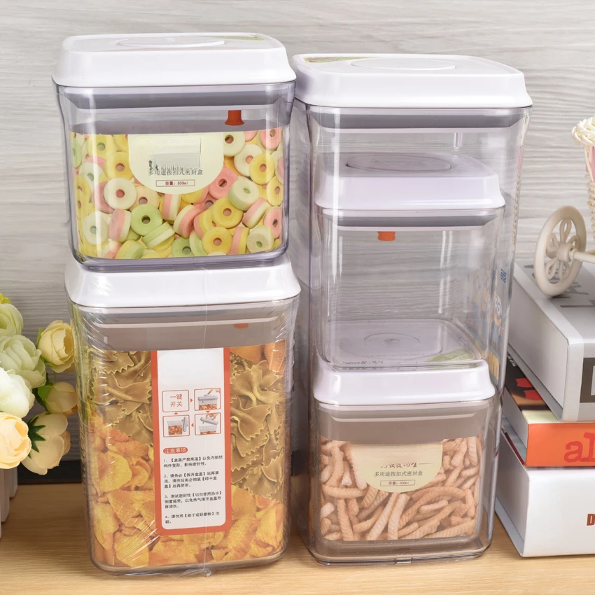 Household Item High Quality Easy Open 5pcs in 1 Set Food Storage Container Airtight