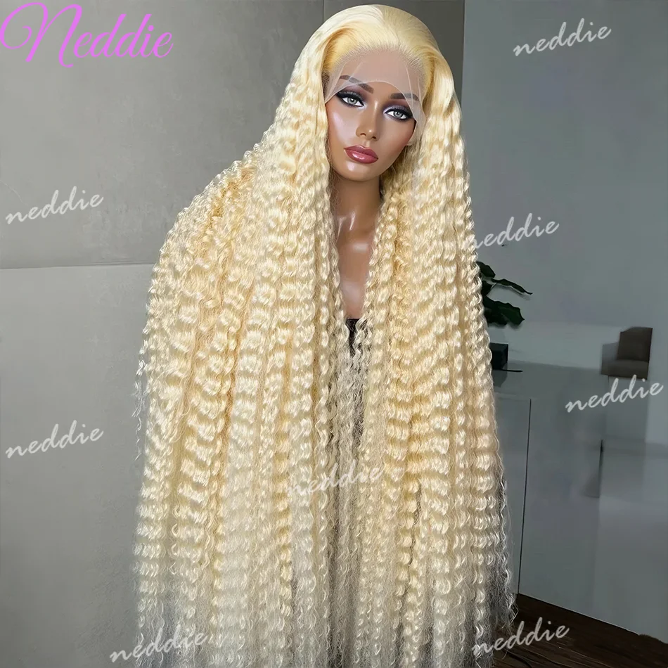 

13x6 Curly 613 Blonde Wig Deep Wave HD Lace Frontal 100% Human Hair Wig Water Wave Honey Blonde 13x4 Lace Front Wigs For Women