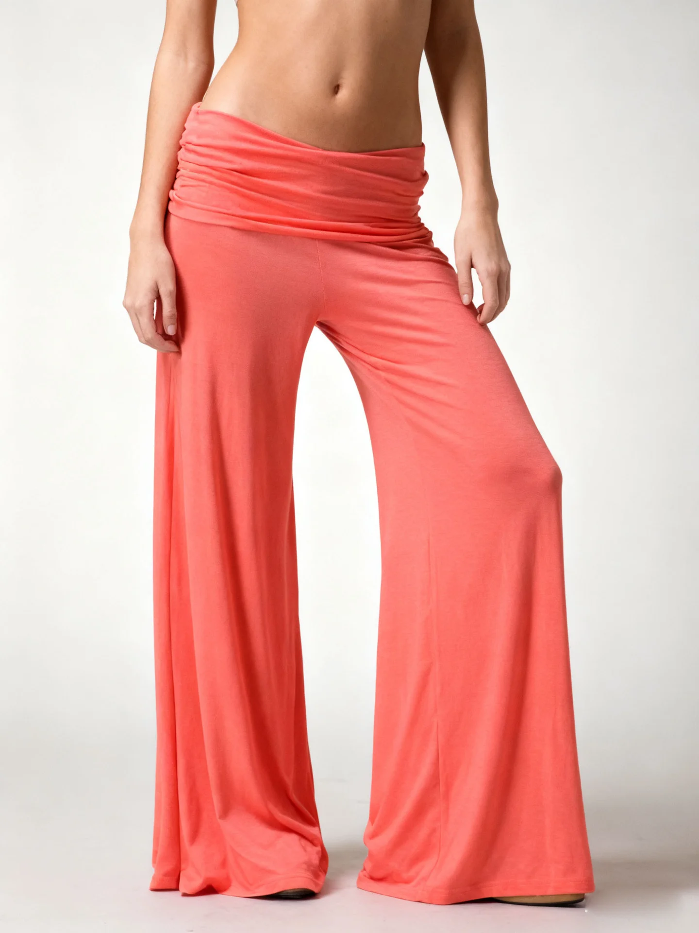 Pantalones de Yoga Fluidos de Pierna Ancha para Mujer, de Cintura Alta, Elásticos, Estilo Palazzo, Suaves y Cómodos para Danza, Pilates y Uso Diario Informal