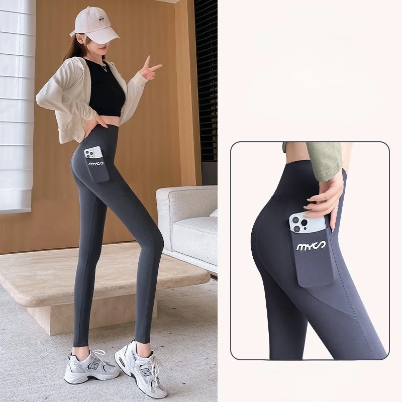 Yoga Pants Quality Women Squares Black White Green Skintight Tummy Hip Lifting Slimming Stylish Baggy Slightly Plaid Indoor Vibe