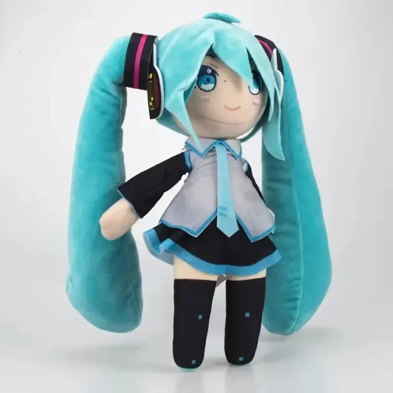 Adorable Hatsune Miku Plush Fluffy Anime Stuffed Doll with Signature Pigtails Cuddly Figure for Collectors & Gift Giving