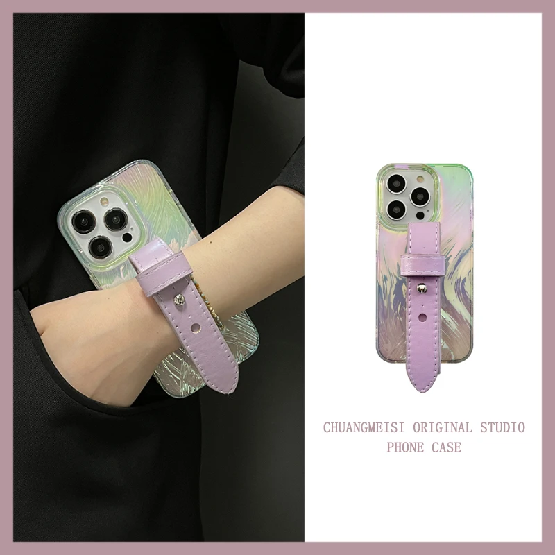 

Прозрачный фиолетовый браслет Waterwave для iphone 15promax Case 14promax 13promax Premium Sense Apple 14