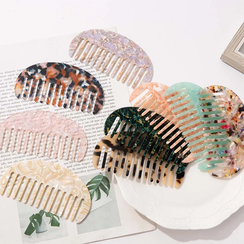 Korean Design Fashion Salon tool Hair Cutting Brush Acetate Hair Combs Hair Styling Tool Tortoise Shell Hairdressing Comb