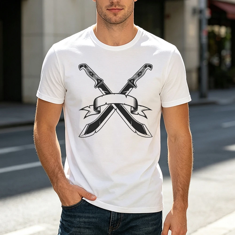 Summer Clothing Banner - Gekruiste Machetes Blank Banner Vintage Tattoo