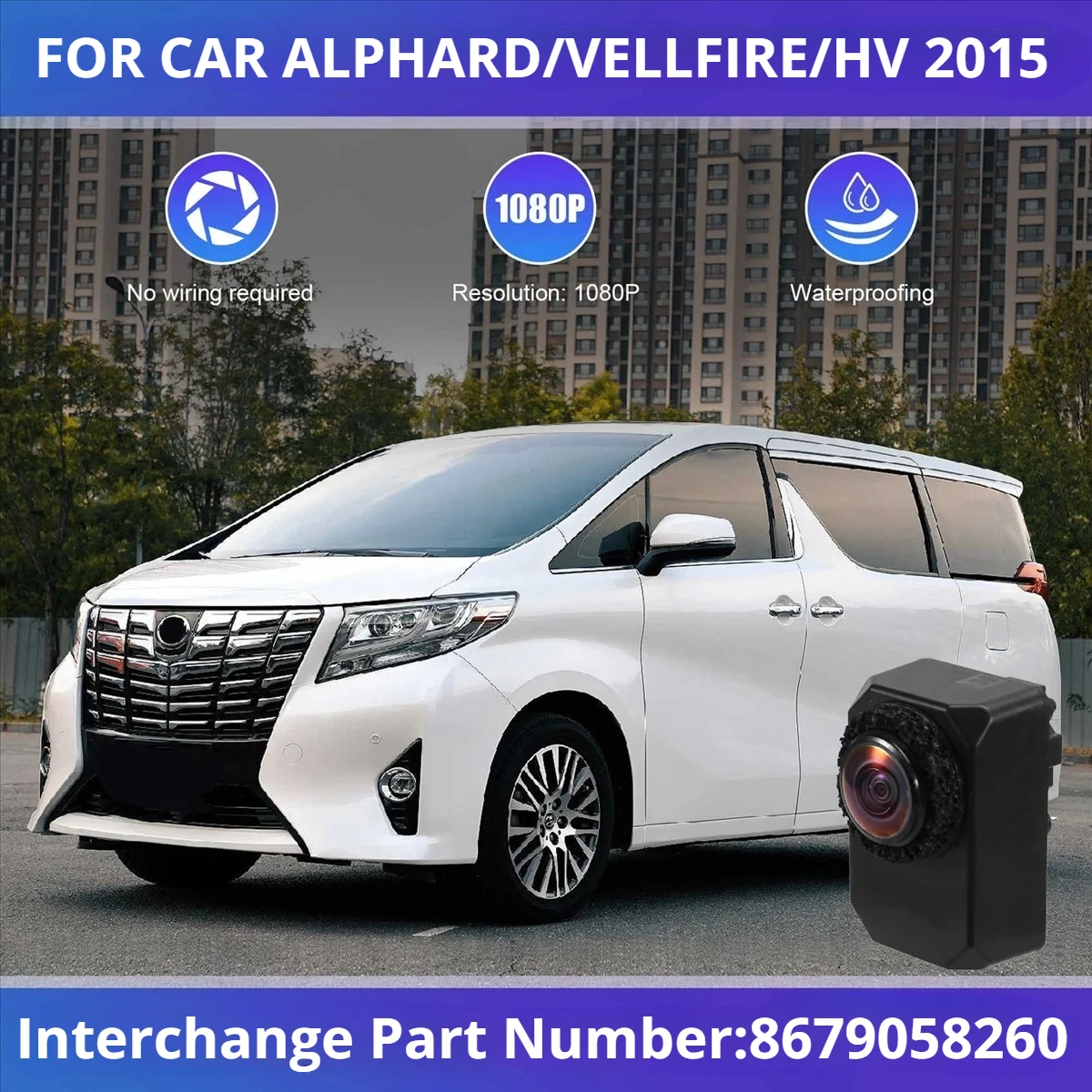 

Car Left Side Image Camera Assembly 86790-58260 for Toyota Alphard Lexus LM350/LM300H Parking Aid Camera 8679058260