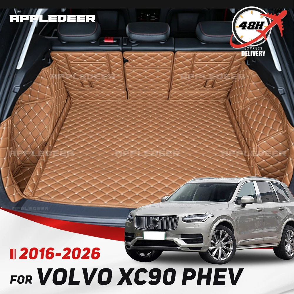 

For Volvo XC90 PHEV 2016-2026 2025 2024 2023 Auto Full Coverage Trunk Mat Car Protective Pad Cargo Liner Interior Accessories