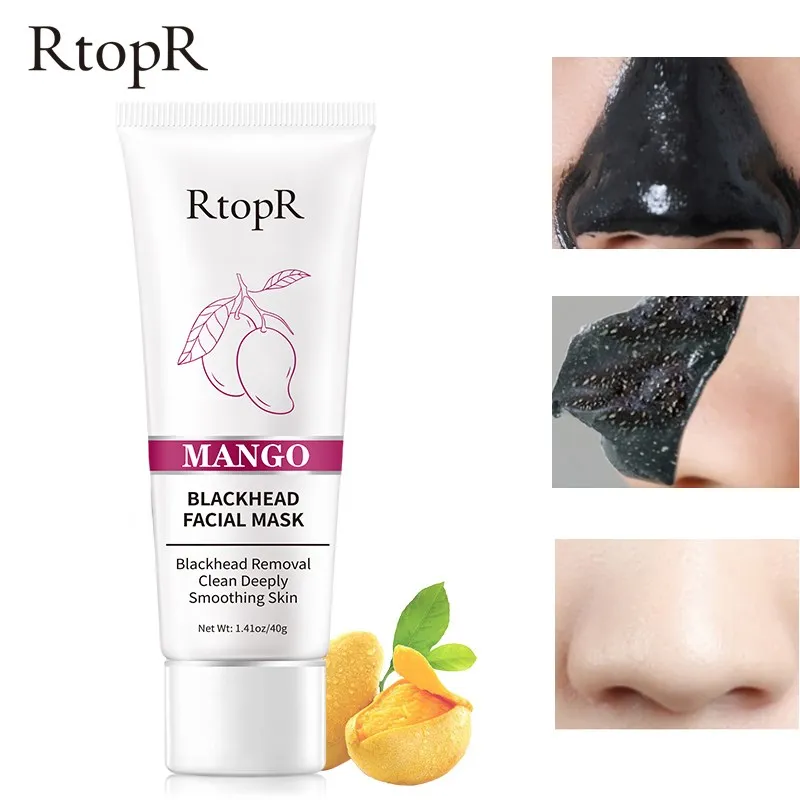 

RtopR Blackhead Remover Peel Mask Acne Treatment Mud Pore Strip Whitening Facial Mask Cream Peel Off Mask Nose Peel Skin Care