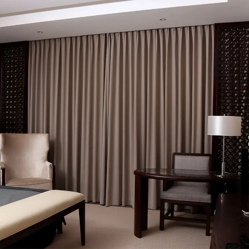 

Modern Luxury Hotel Curtain Blackout Electric Blinds for Windows Woven Style