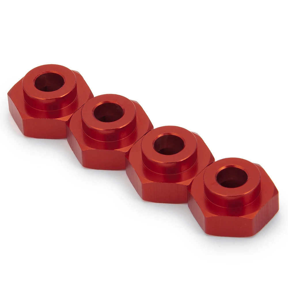 AXSPEED 4PCS Hex Wheel Hub Drive Adapter Extension Column Metal Nut 12mm to 17mm for 1/8 1/10 Axial SCX10 TRX4 Parts