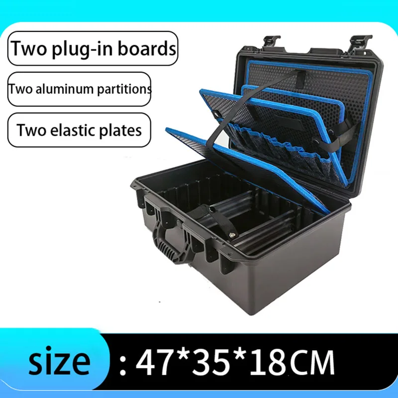 Aluminum Large Hard Case Multifunctional Tool Box Waterproof Partition Board Storage System Professional Garage Accessories