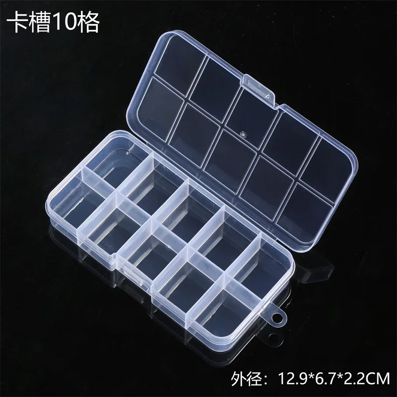 Transparent Plastic Storage Box for Jewelry Classification