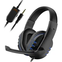 3.5mm Headphones Wired Gaming Headset Earphones PS4 Play Station 4 Game PC Chat Headset  With Microphone