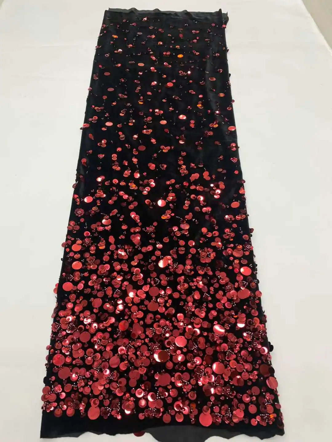 

Latest African Sequins Lace Fabric High Quality Embroidery French Sequins Nigerian Net Lace For Wedding Party Dress Sewing