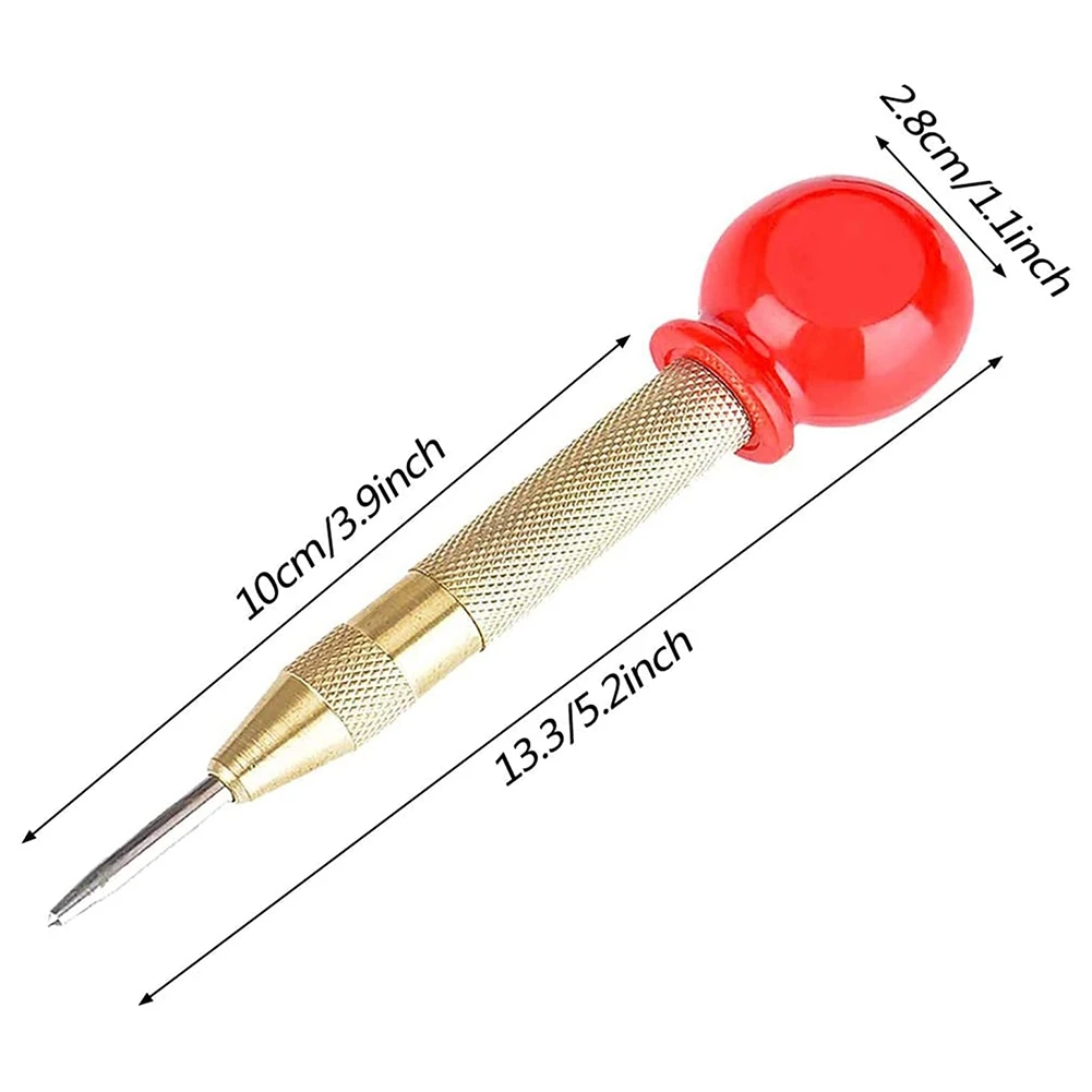 Automatic Center Punch Center Hole Punch with Cushion Cap Centering Punch for Stainless Steel Metal Wood or Plastic