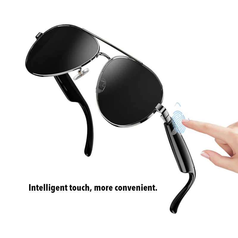 Smart glasses Wireless Bluetooth sunglasses built-in microphone Sports glasses Super cool glasses compatible with Android/iPhone