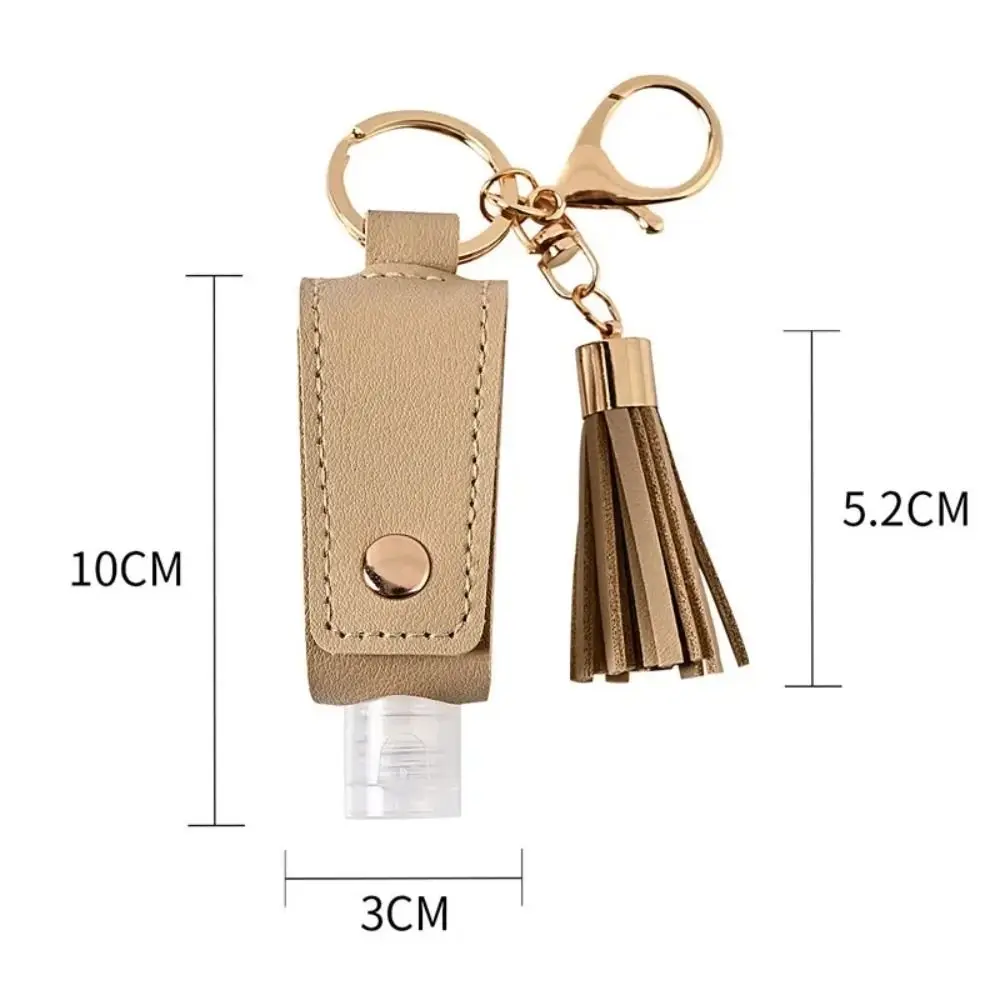 Portable Hand Sanitizer Bottle Universal Keychain Leakproof Squeeze Bottle Leather Hand Sanitizer Holder