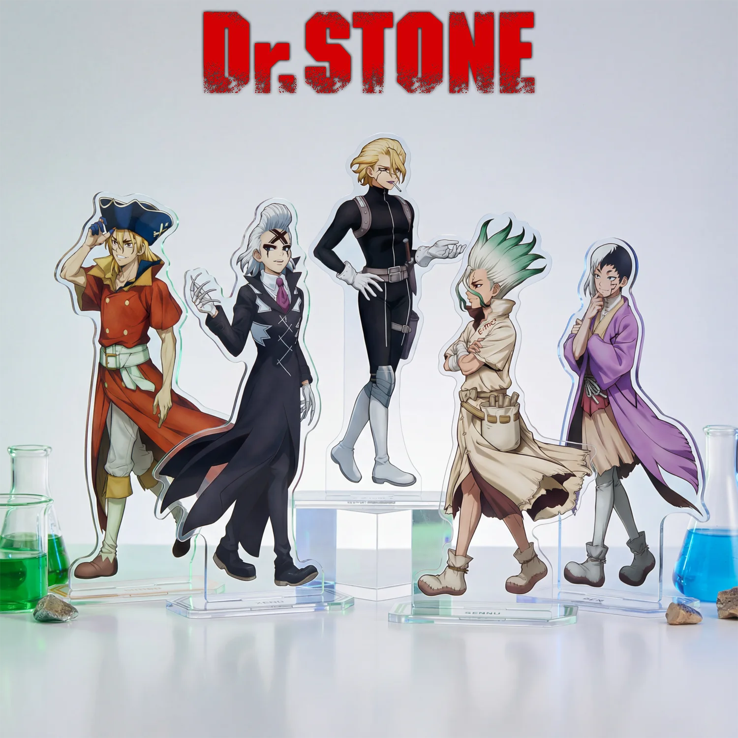 Dr. STONE Acrylic Standee Double Sided Dr. Xeno Stanley Snyder Anime Peripheral Desk Decoration Collectible Gift for Manga Fans