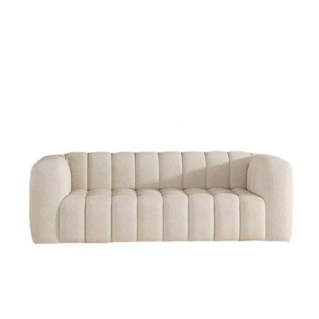 

Furniture Factory the Latest Design of Lamb Velvet Fabric Sofa Set KD Sofa Bed Can Be Customized Fabric Living Room Sofa