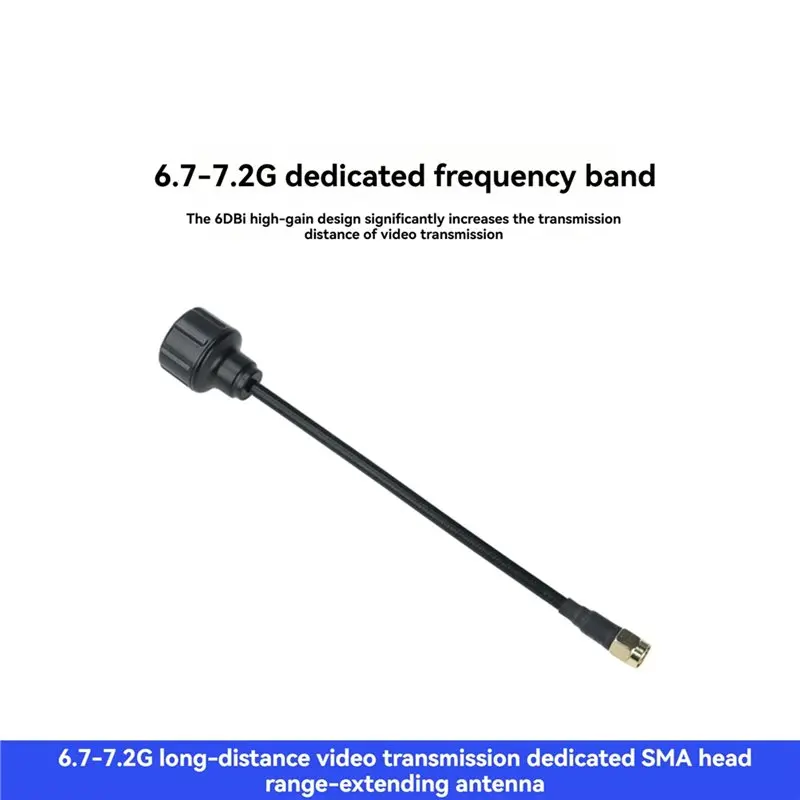 Reliable-6.7-7.2G Range-Extending Antenna 6Dbi High-Gain FPV Video Transmission Antenna SMA For Long-Distance Transmission,6.7-7