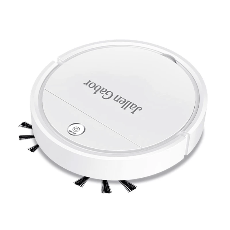 M2EE-aspiradora robótica de succión fuerte, 90 min de duración, silenciosa, delgada, Ideal para alfombras, pelo de mascotas, suelos duros, negro/blanco