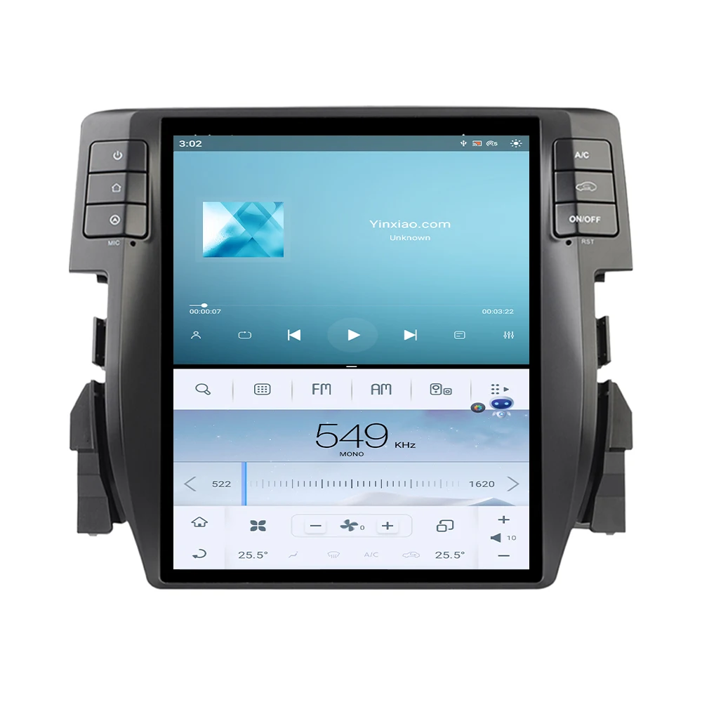 2 din Android 11.0 Qualcomm Snapdragon 665 Car Radio For Honda Civic 2016 - 2019 GPS Navigation DVD Multimedia Player Head Unit