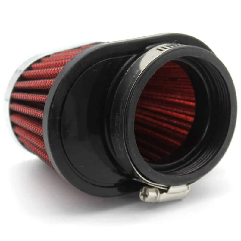 4Pcs Universal Round Tapered Car Motorcycle Air Filter 51Mm 2 Inch Intake Filter-Red