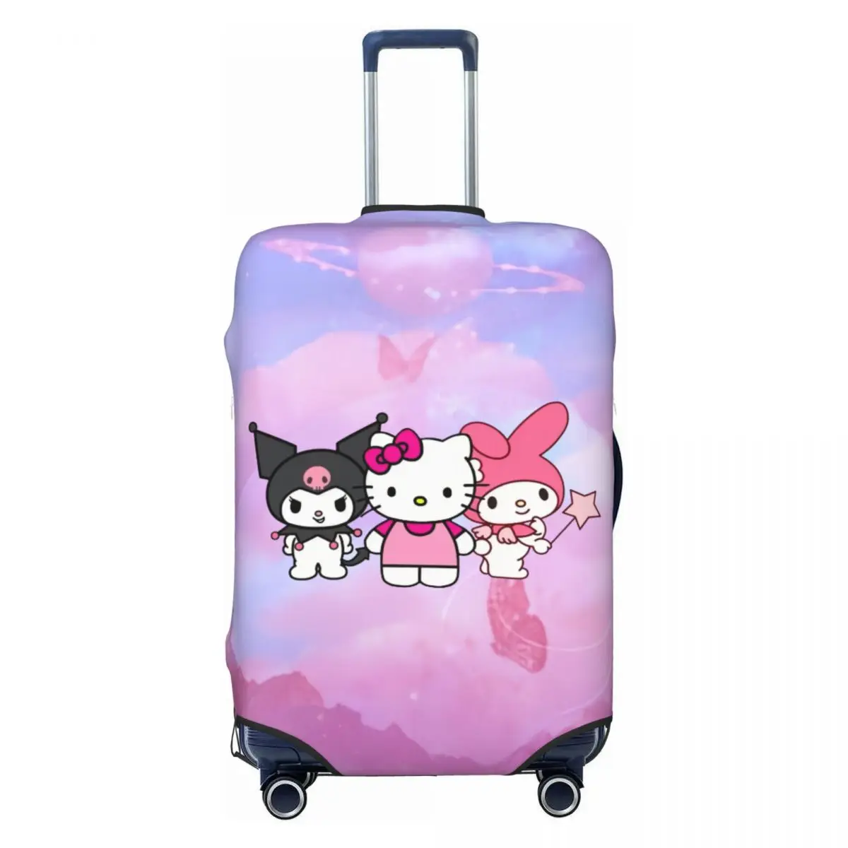 

Custom Hello Kitty Kuromi My Melody Luggage Cover Cute Cartoon Suitcase Protector Covers Suit For 18-32 inch
