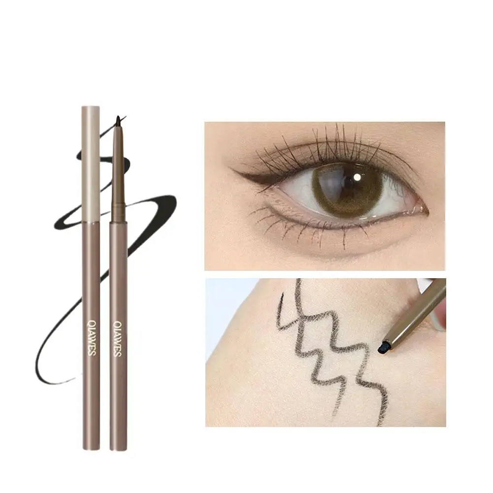 Silkworm Eyeliner Gel Pen, Thin Lasting Blooming Pen, Maquiagem Lápis Preto Castanho, Liner de Sombra, Impermeável, N Q9a6, 1,5mm