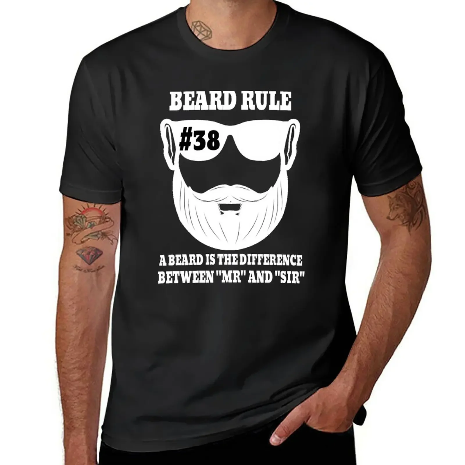 Футболка с изображением бороды № 38, с изображением бороды разное, индивидуальный дизайн, летние топы большого размера, мужская одежда