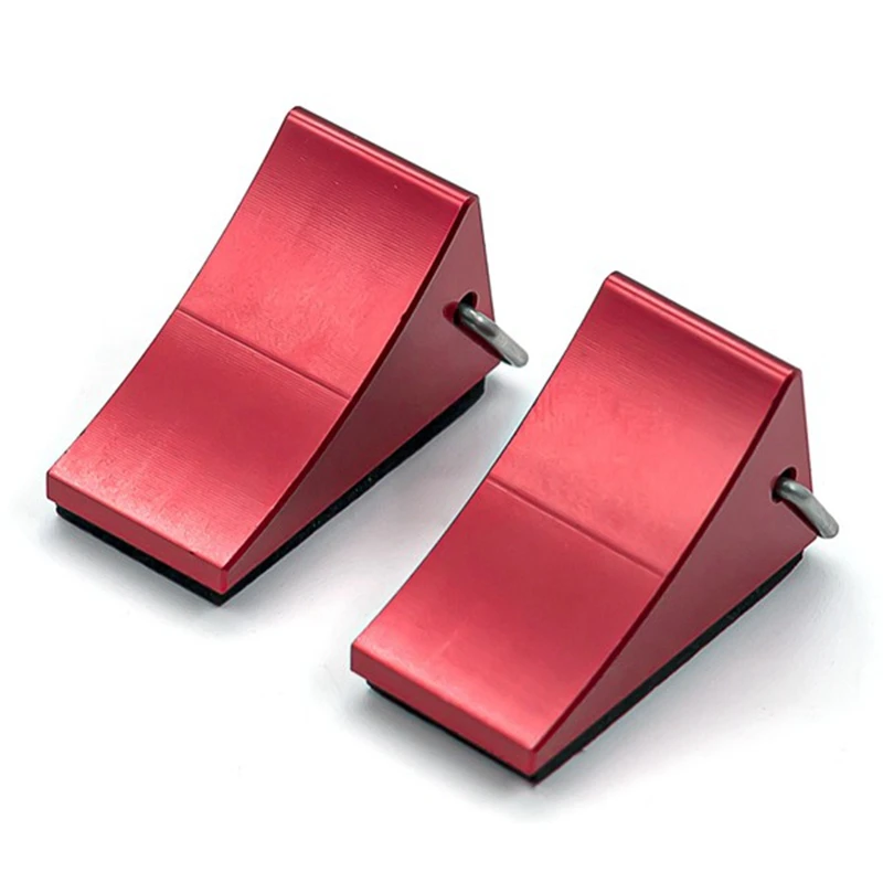 2Pcs Metal Wheel Chocks Blocks Tyre Slip Stopper Non Slip For Axial SCX10 Traxxas TRX-4 D90 1/10 RC Crawler Car