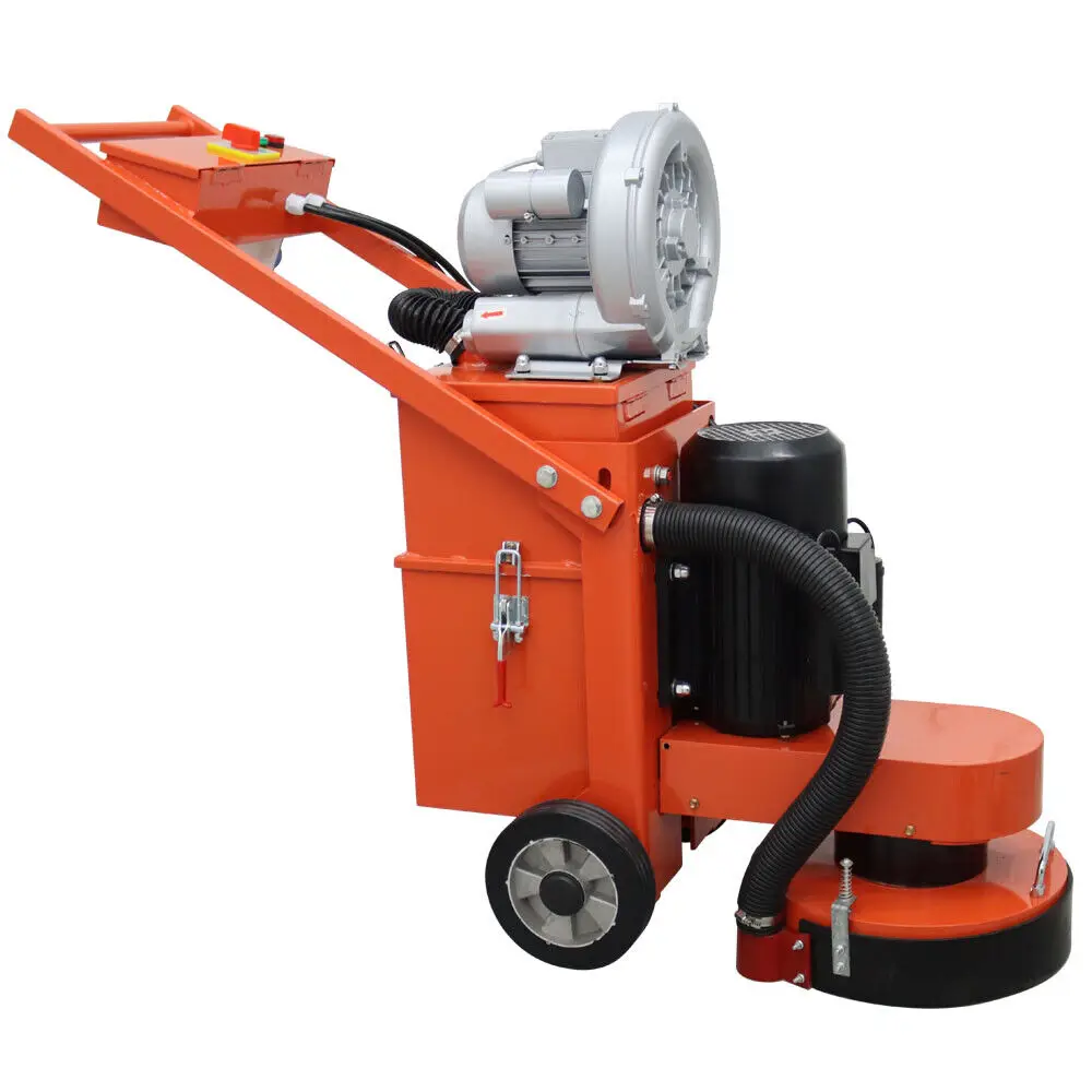 Concrete Ground Floor Grinder, Diamond Polishing Plate, Fan Dust Collector, 400mm, 220 V