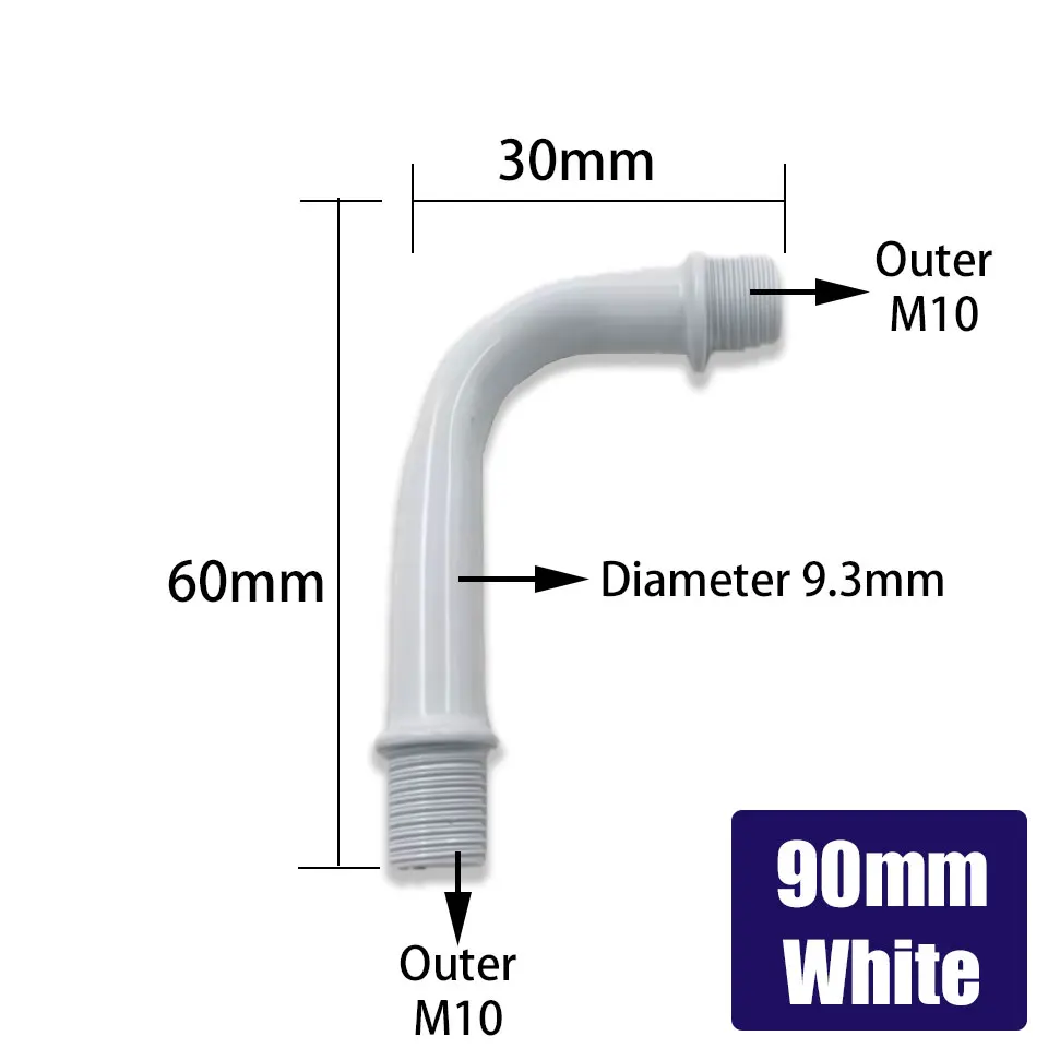 M10 External Tooth Tube Seven Character Tube Bent Hollow Tube Turning Connection Pendant Lamp Wall Lamp Ceiling Light