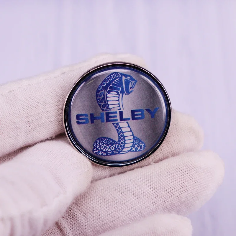 Shelby Cobra Blue Pin Button Brooch