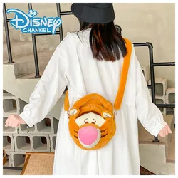 New Disney Cute Plush Tigger Cartoon Doll Bag borsa a tracolla portatile multifunzionale da donna Casual