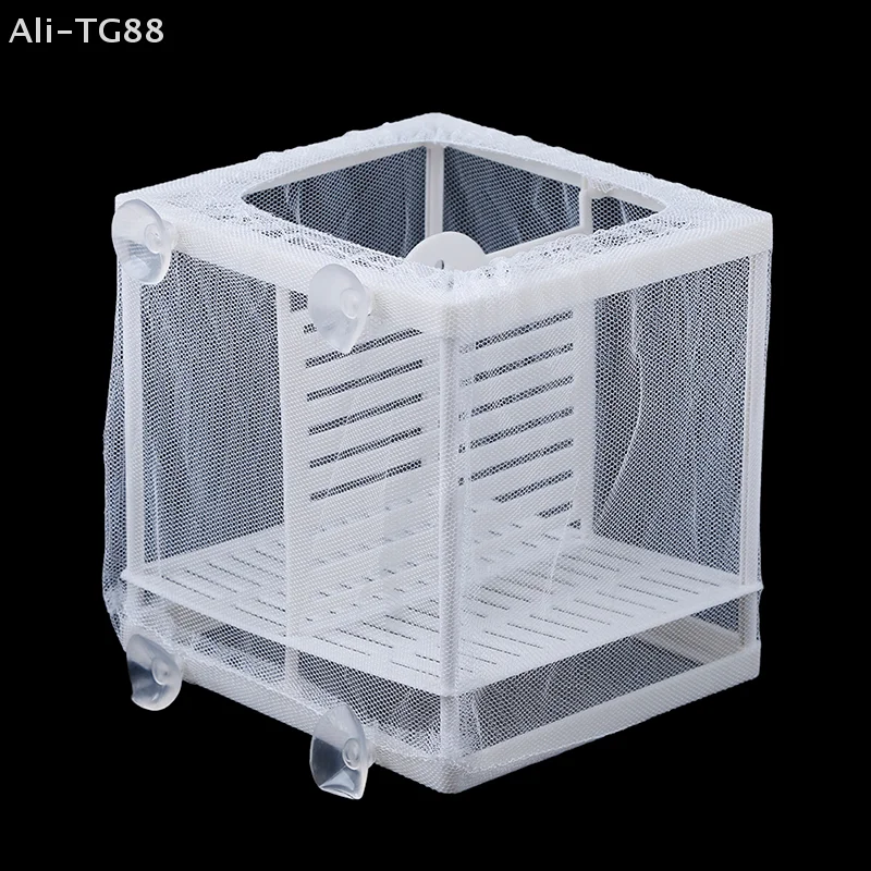 Aquarium Fischzucht-Set: Guppy-Zuchtbox mit Netz für Jungfische/Kleinfische