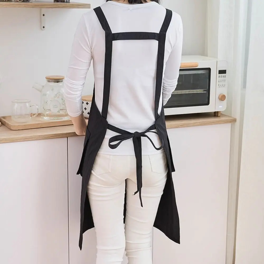 

Fashion polyester Work Apron with Pockets Anti-fouling Japanese Apron Waterproof Oil-proof Kitchen Apron Catering Industry