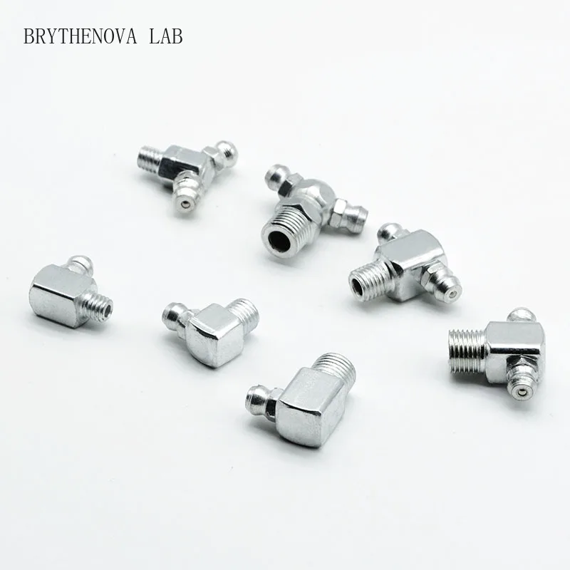 10PCS Double-Headed Grease Nipple Y-type T-type 90-Degree Angle Right