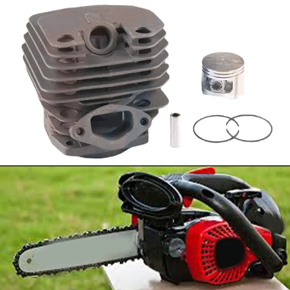 

Комплект цилиндра и поршня 43 мм для бензопилы Zenoah 45cc 4500, ремкомплект с поршневым кольцом, штифтом и двумя стопорными кольцами