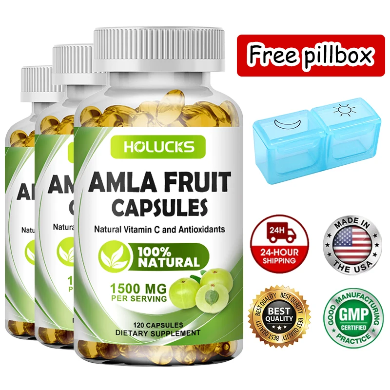 Amla Herbal Vitamin Supplement, Improve Metabolism, Immune Health, Cellular Defense, Energy & Digestive Support