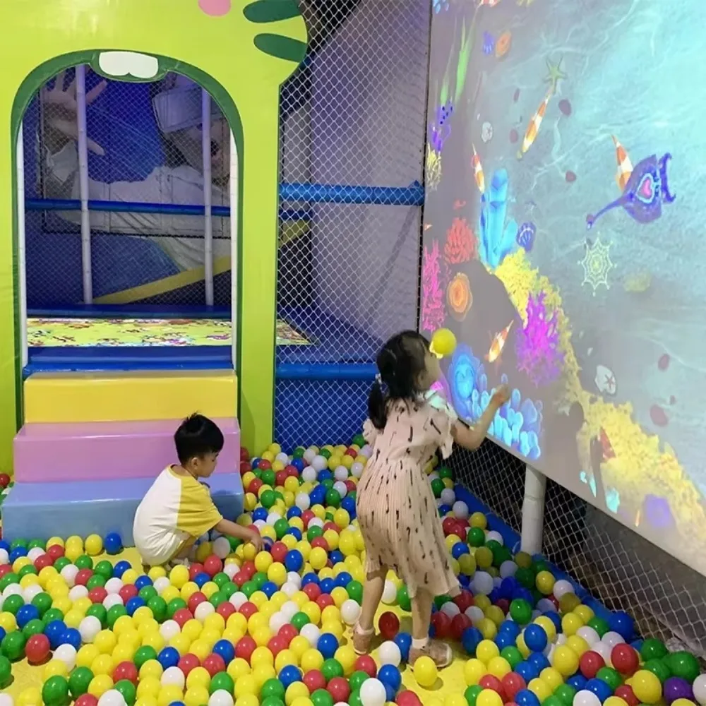 Interactive 3D Wall and Floor Projection Software Kids-friendly Indoor Advertising Equipment with Touch Media Function
