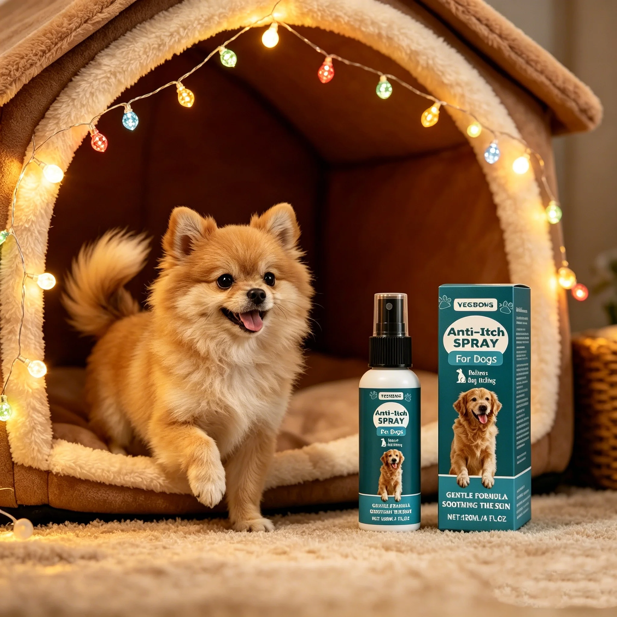 Yegbong Pet Skin Care Spray Soothe Redness Gentle Formula Non-Irritating Relief Dryness Dogs Cats Sensitive Skin Care Spray 50ml
