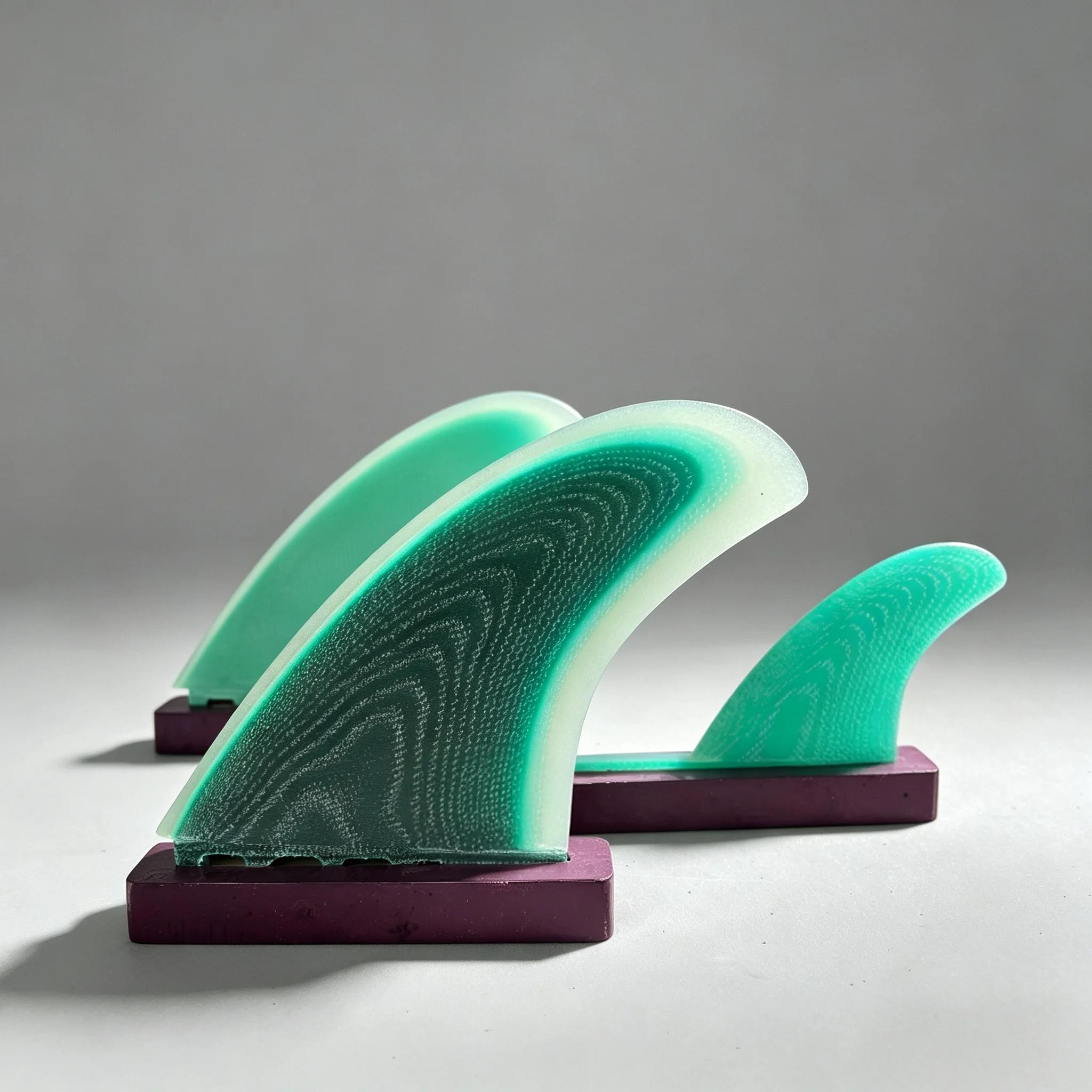

New FUT 2+1 Surfboard Fins: High-performance, premium-quality surfboard fins; stable replacement tail fins made of fiberglass; p