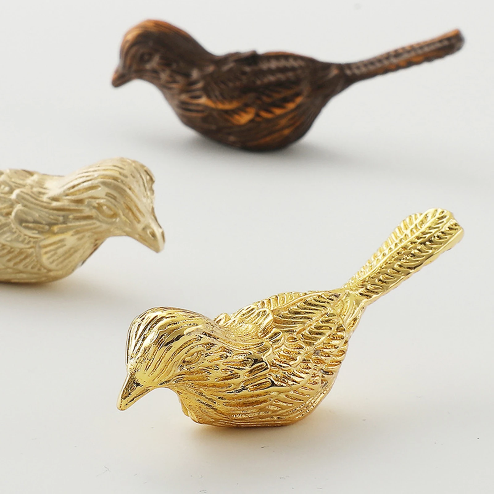 Bird Shape Single Hole Drawer Knobs Metal Bird Shape Handles Pulls Cabinet Knobs for Living Room Kitchen Cupboard