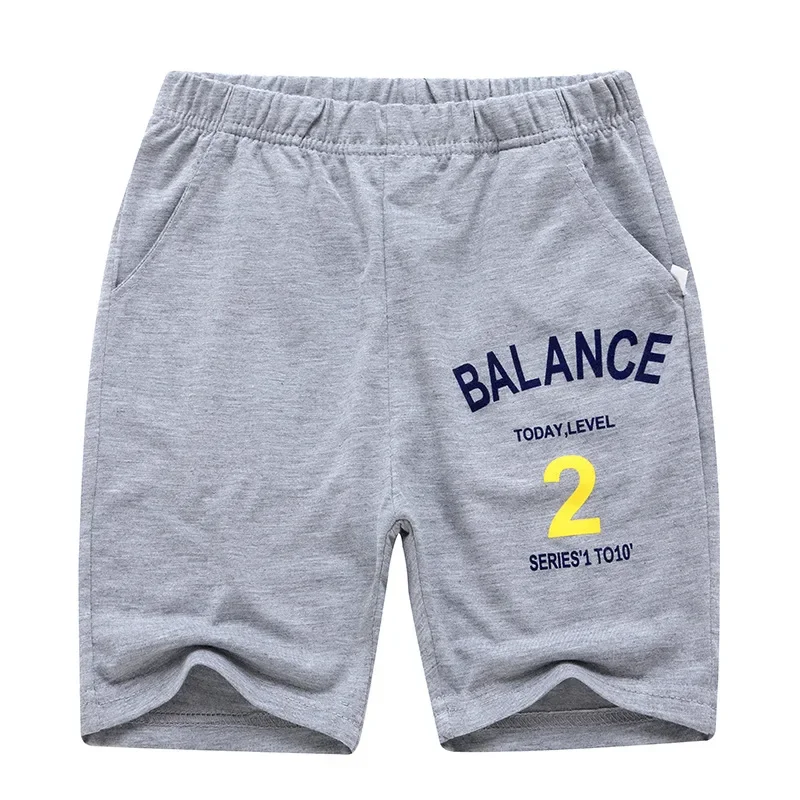 Summer Big Kids Shorts Wholesale 6-12 Year Old Children Letter Casual Short Classic Black Gray Navy Blue Student Boys Sweatpants