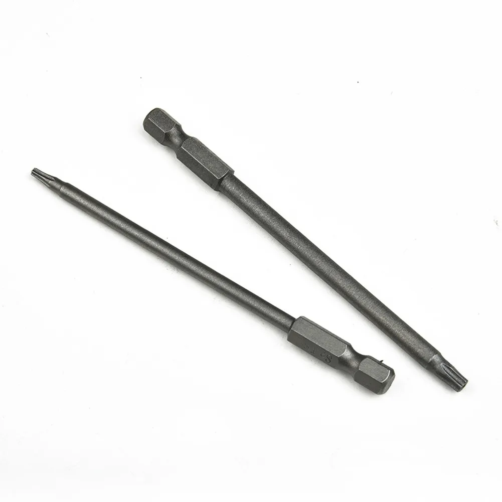 Punta de destornillador Torx magnética, 100mm de largo, T8,T10,T15,T20,T25,T27,T30,T40, destornillador eléctrico hueco de flor de ciruelo, 1 ud.